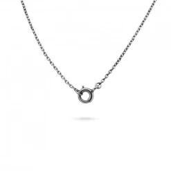 Collier or gris saphir bleu diamants