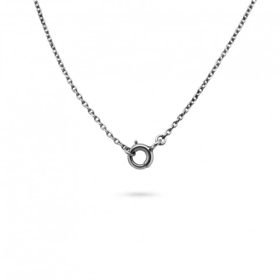 Collier or gris saphir bleu diamants