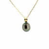 Collier Or Jaune 18 k & Perle de Tahitit