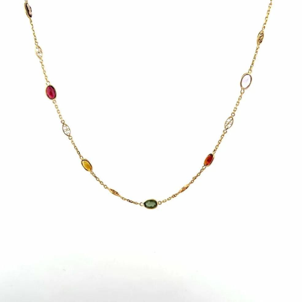 Collier Or Jaune & Maille Filigrane