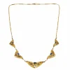 Collier or jaune ancien saphir perles