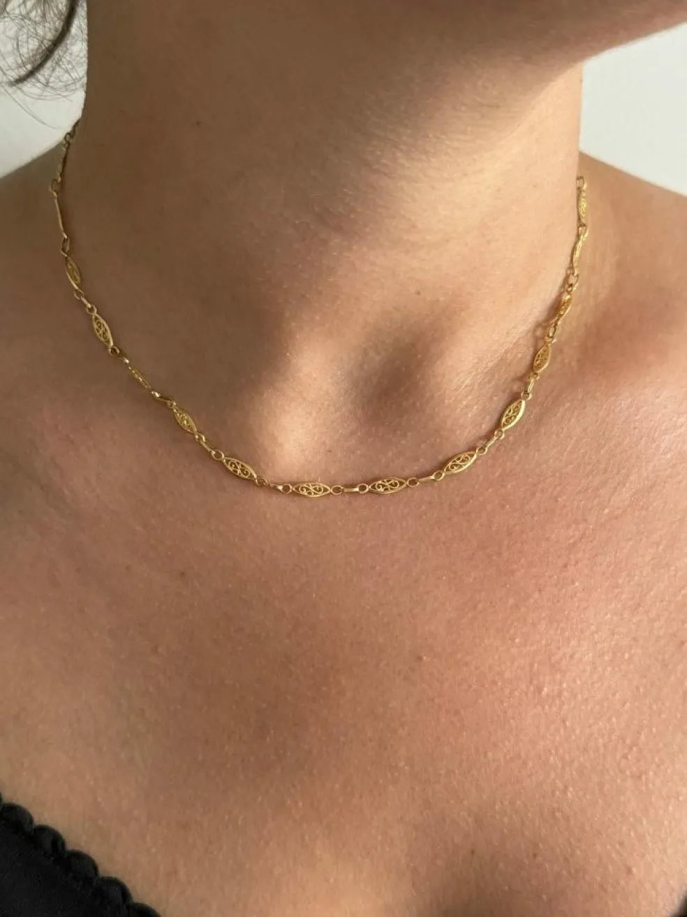 Collier or jaune Art Déco