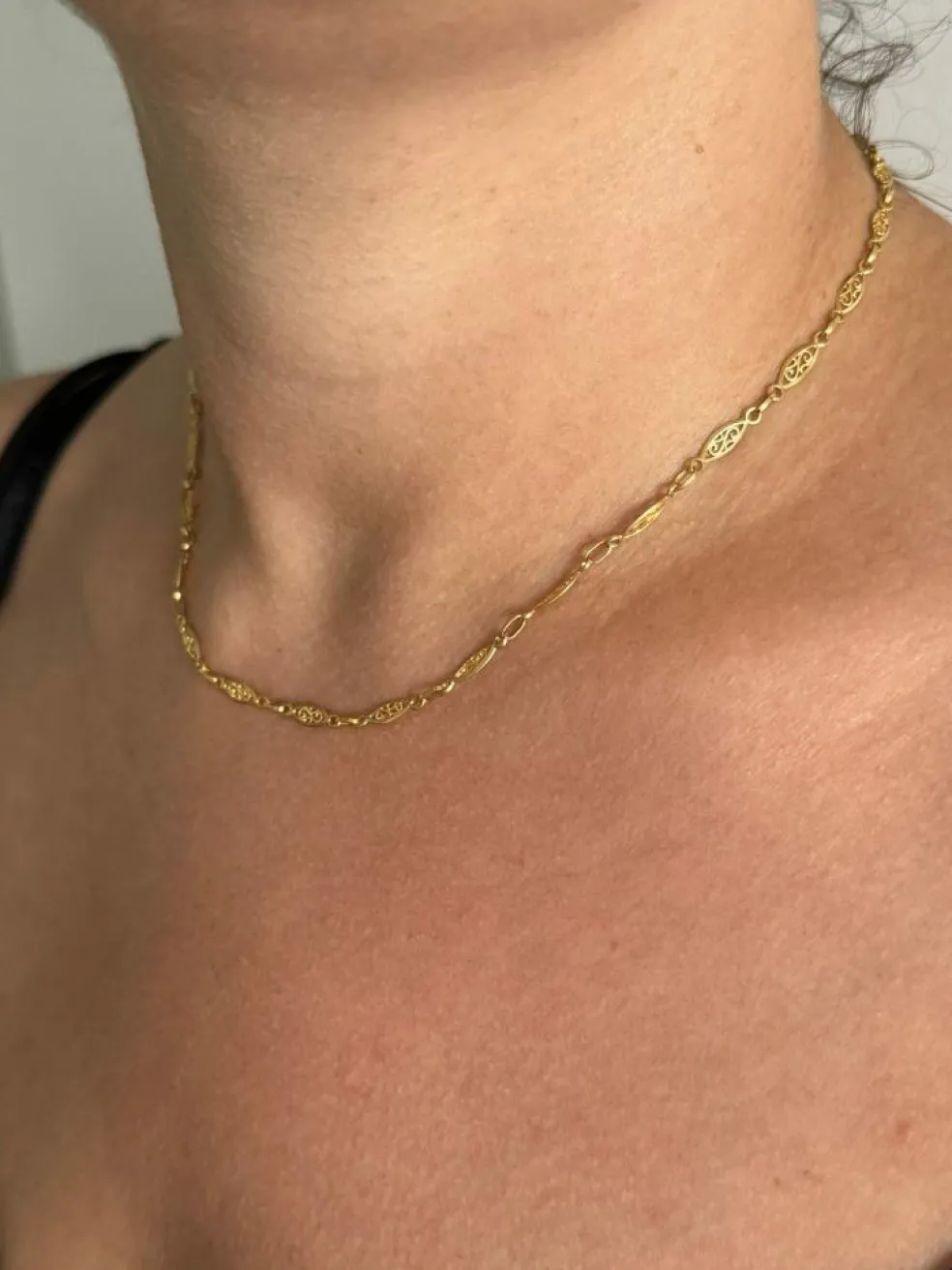Collier or jaune Art Déco
