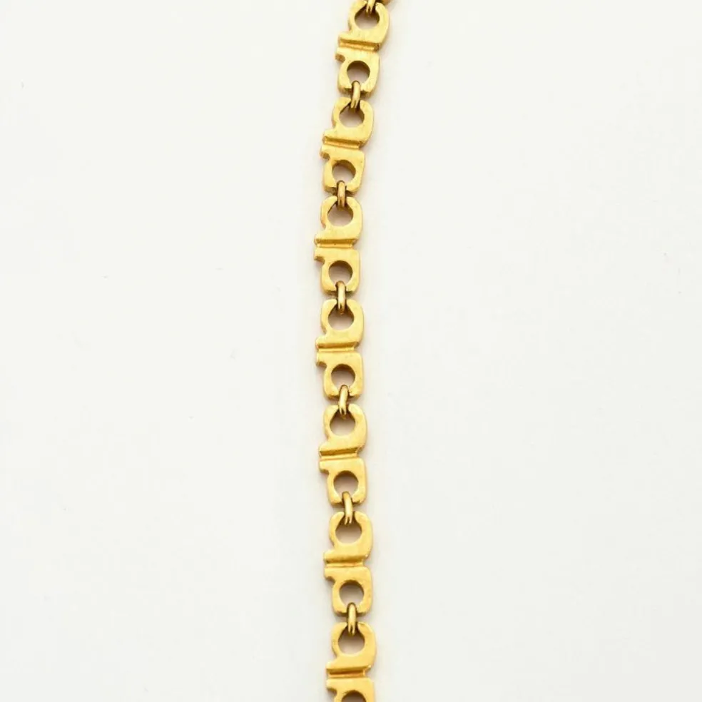 Collier or jaune, diamant et quartz
