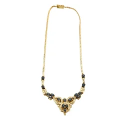Collier Or jaune Diamants Saphir