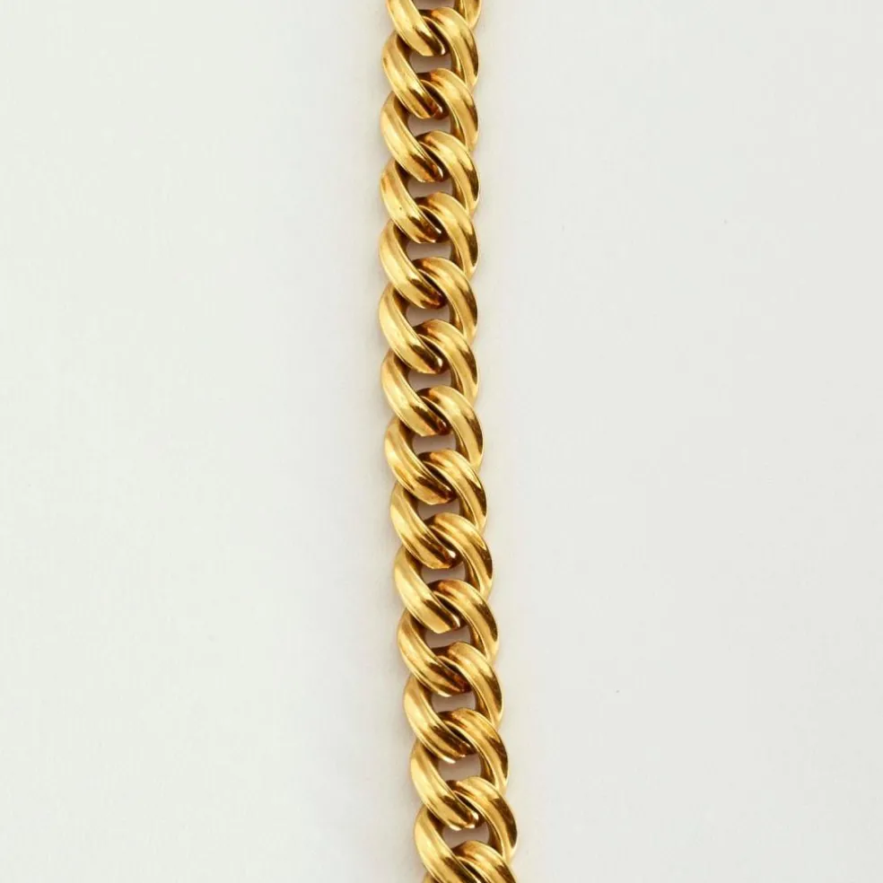 Collier or jaune diamants centré d'une pièce de bronze