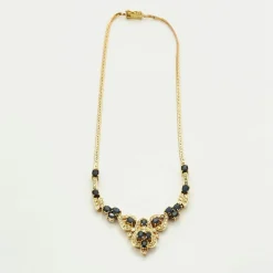 Collier Or jaune Diamants Saphir