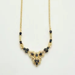 Collier Or jaune Diamants Saphir