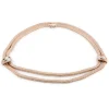 Collier or jaune double rang maillon lisse