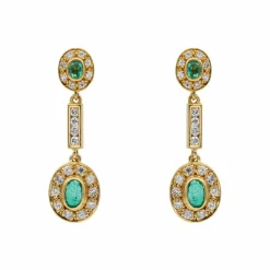 Collier Or jaune Emeraude