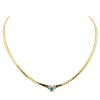 Collier Or jaune Emeraude