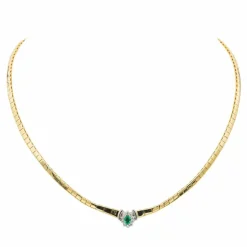 Collier Or jaune Emeraude