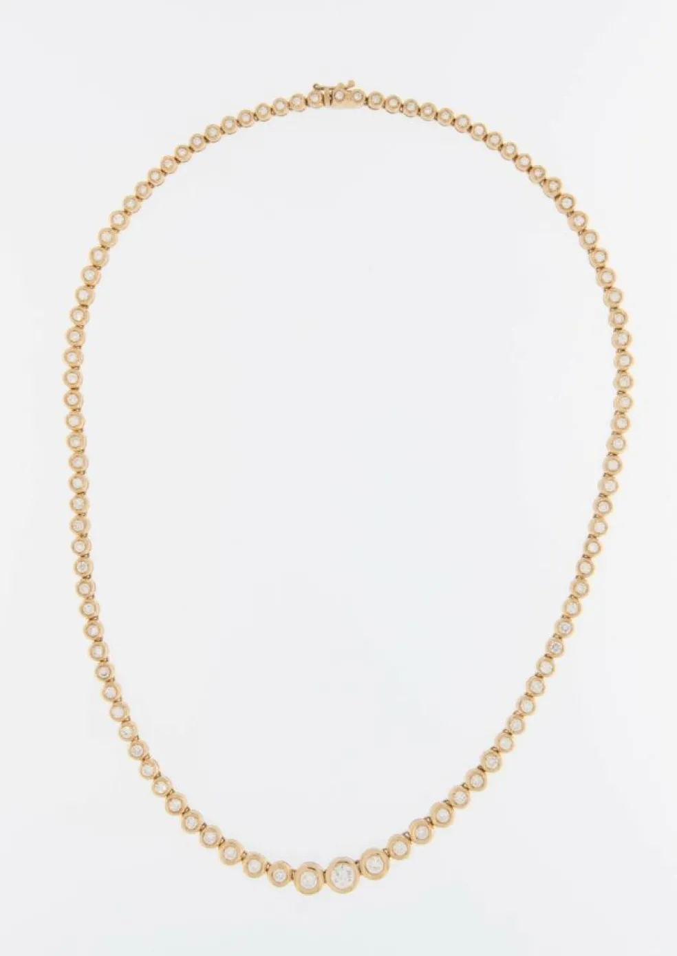Collier or jaune et 99 diamants certificat HRD