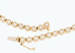 Collier or jaune et 99 diamants certificat HRD