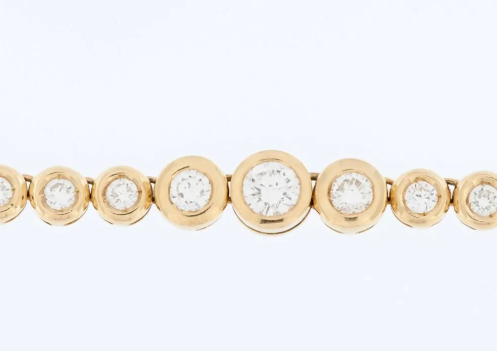Collier or jaune et 99 diamants certificat HRD