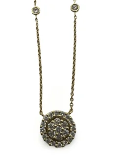 Collier or jaune et diamants 0,50 ct