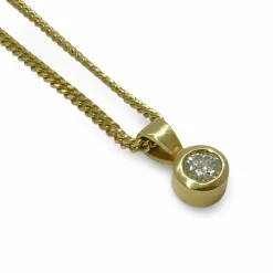 Collier or jaune et diamant 0,30 ct