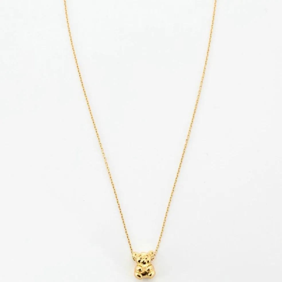 Collier or jaune et pendentif panda