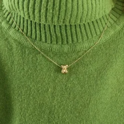 Collier or jaune et pendentif panda
