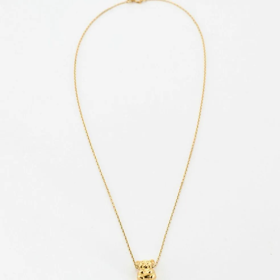 Collier or jaune et pendentif panda
