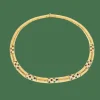 Collier or jaune et pierrres précieuses