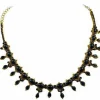 Collier Or jaune et Saphirs