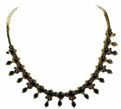 Collier Or jaune et Saphirs