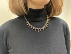 Collier Or jaune et Saphirs