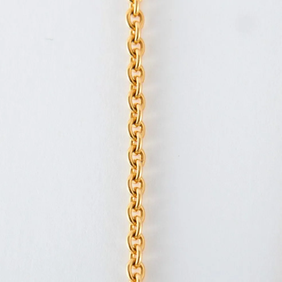 Collier Or Jaune Grenats & Diamants