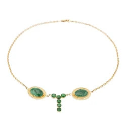 Collier Or jaune Jade Jadéite