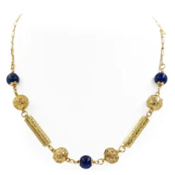 Collier Or jaune Lapis lazuli