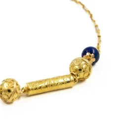 Collier Or jaune Lapis lazuli