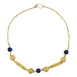 Collier Or jaune Lapis lazuli