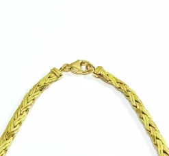 Collier Or jaune Lisse et Sablé