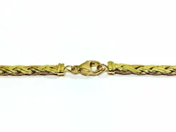 Collier Or jaune Lisse et Sablé