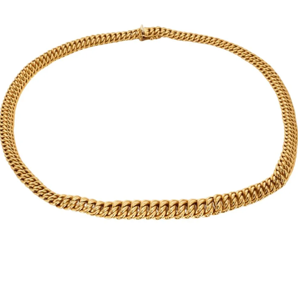 Collier or jaune maille américaine