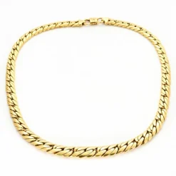 Collier or jaune maille anglaise