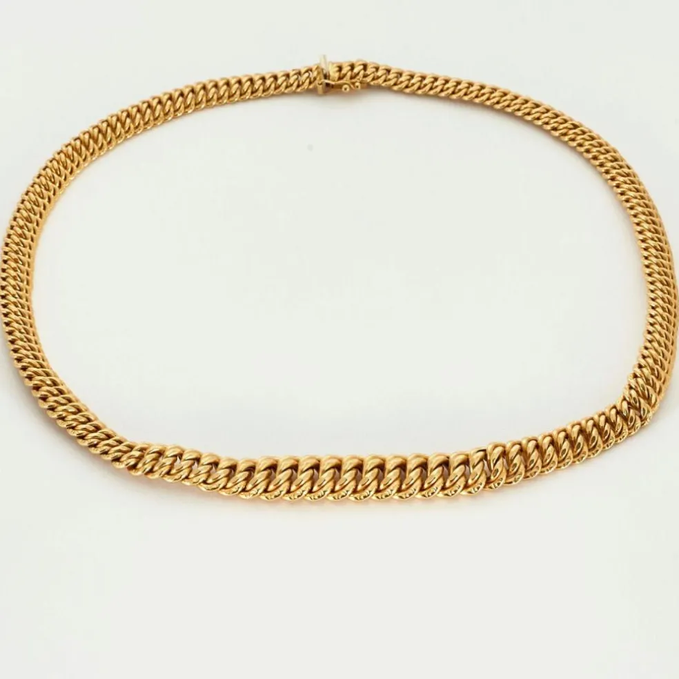 Collier or jaune maille américaine