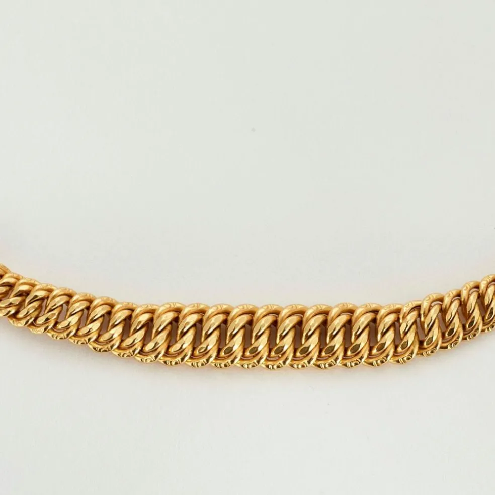 Collier or jaune maille américaine