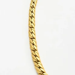 Collier or jaune maille anglaise