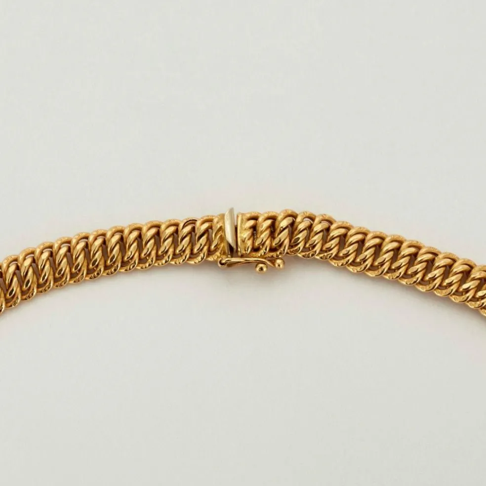 Collier or jaune maille américaine
