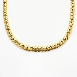 Collier or jaune maille anglaise