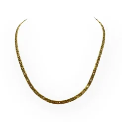 Collier or jaune maille cheval