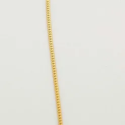 Collier or jaune maille cobra saphir