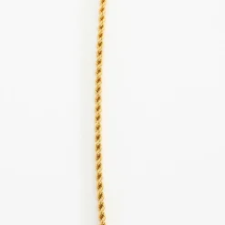 Collier or jaune maille cordelette