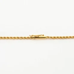 Collier or jaune maille cordelette