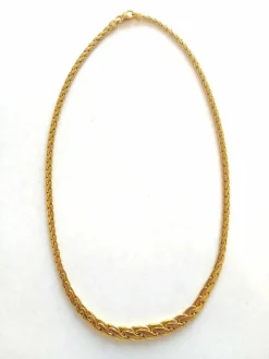 Collier or jaune, maille en S