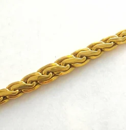 Collier or jaune, maille en S