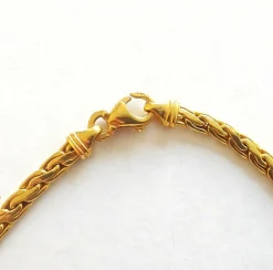 Collier or jaune, maille en S