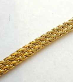 Collier or jaune, maille en S